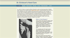 Desktop Screenshot of ericksonhandsurgery.com
