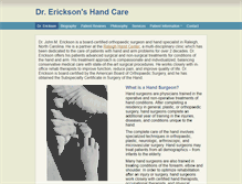 Tablet Screenshot of ericksonhandsurgery.com